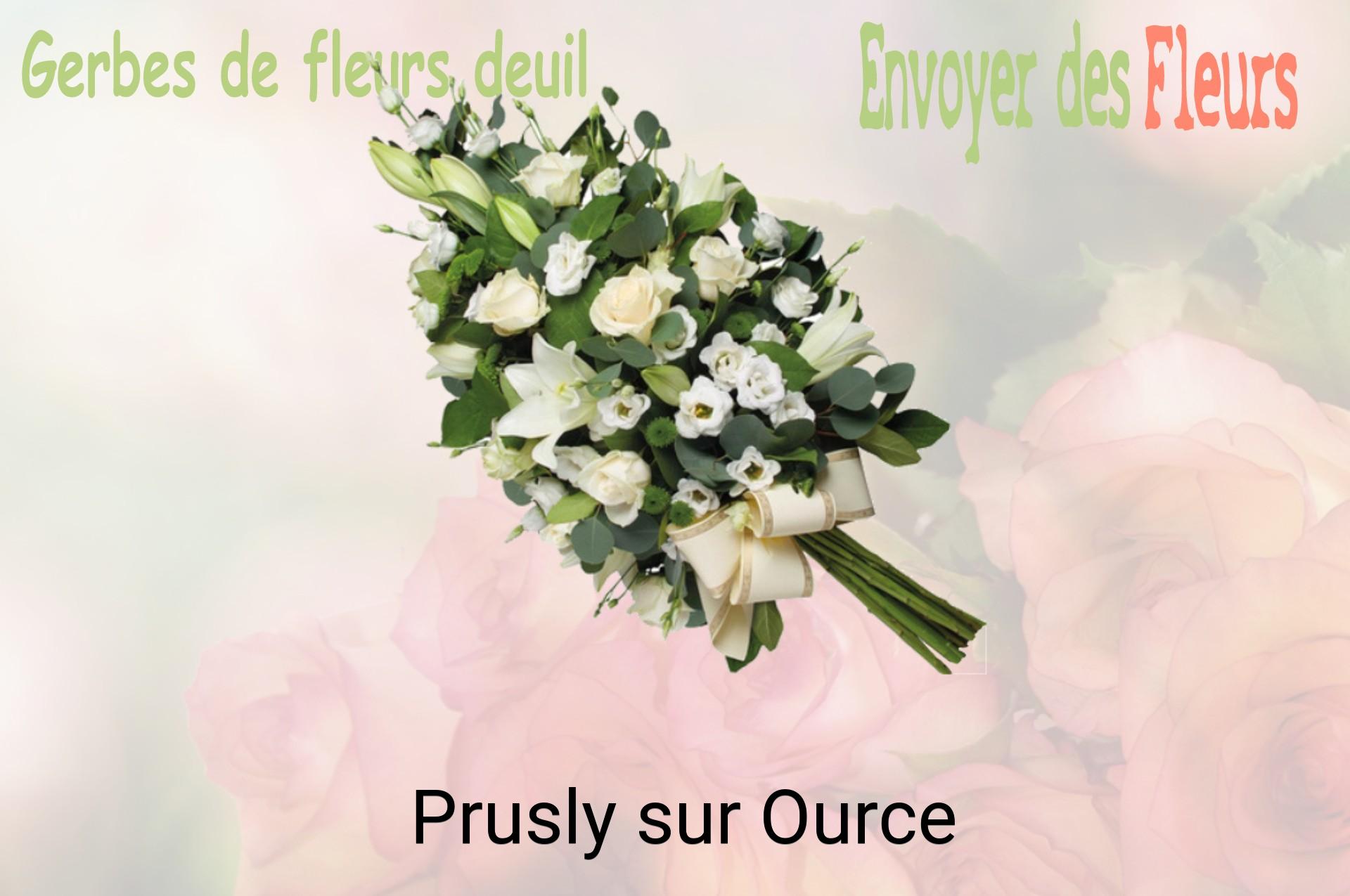 Gerbe de fleurs de deuil livrée à Prusly-sur-Ource
